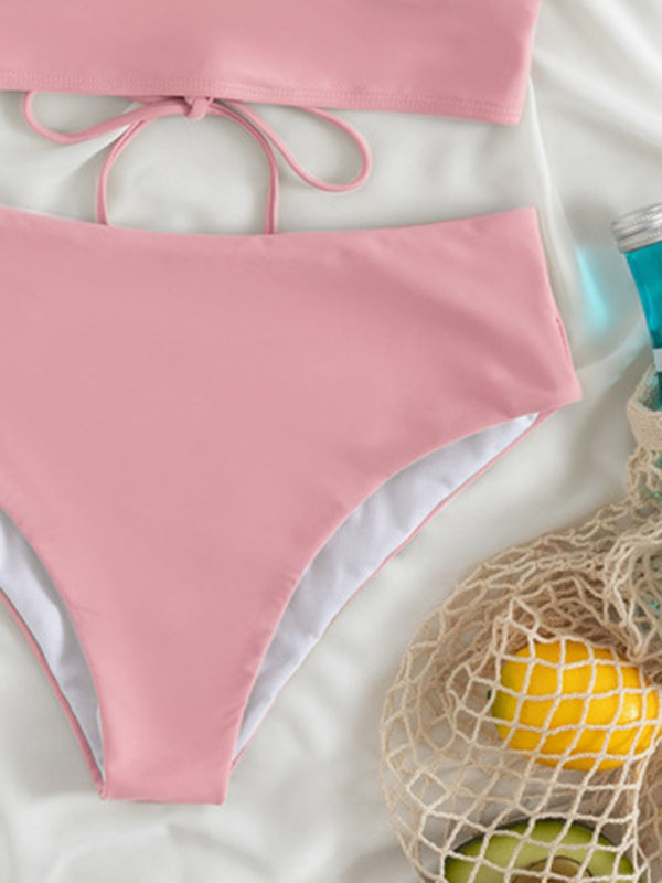 New women's lace V-neck ruffled high-waist split swimsuit bikini - 10 colours available