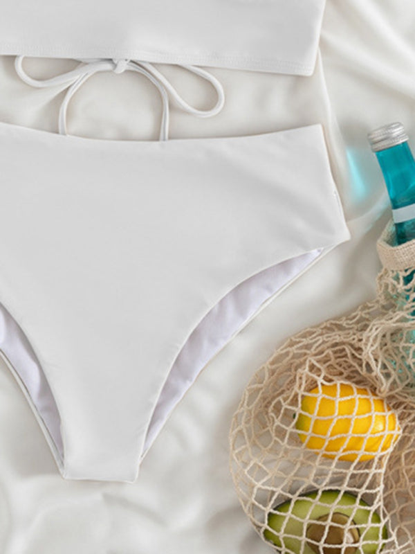 New women's lace V-neck ruffled high-waist split swimsuit bikini - 10 colours available