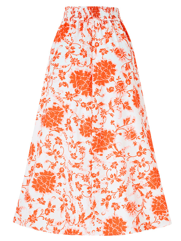 New casual holiday printed casual waist skirt - 3 colours available