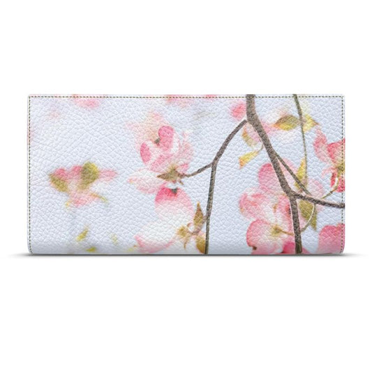 Floral Leather Travel Wallet