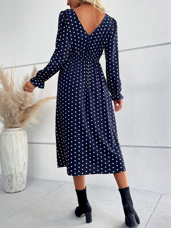 Women’s Classy Long Ruffle Sleeved Maxi Dress With Fit Waist And Flowy Skirt