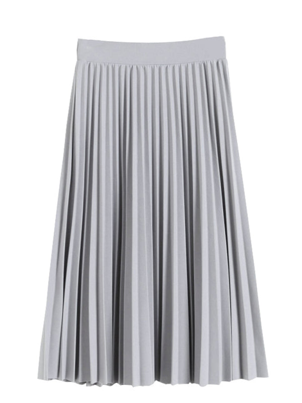 Women's A-Line Skirt Mid Length Pleated Skirt - 3 colours available