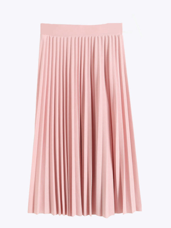 Women's A-Line Skirt Mid Length Pleated Skirt - 3 colours available