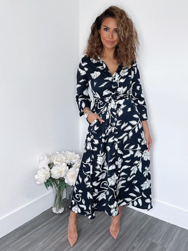 Women's Bright Print Button Front Midi Dress - 2 colours available