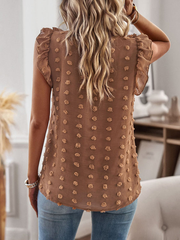 Falbala Shirt Women's Fashionable Elegant Tops.