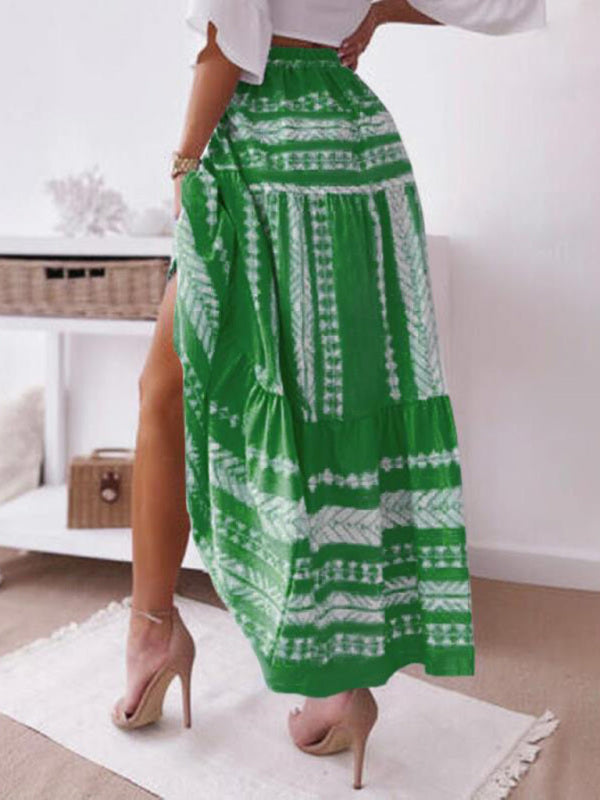 Women's Ethnic Stripe Printed Skirt